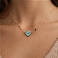 Collar Lucos Mujer in Plata Pasta di turchese ESCO 755-TURCHESE - ESCO 755-TURCHESE